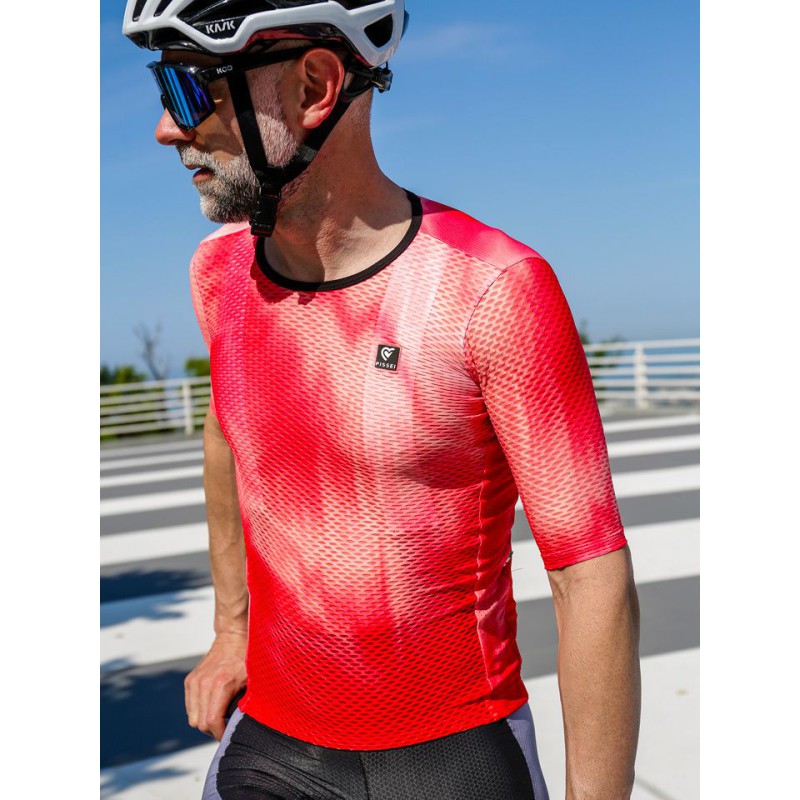 Pissei Maglia Manica Corta Vortice Rosso