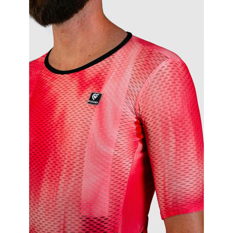 Pissei Maglia Manica Corta Vortice Rosso
