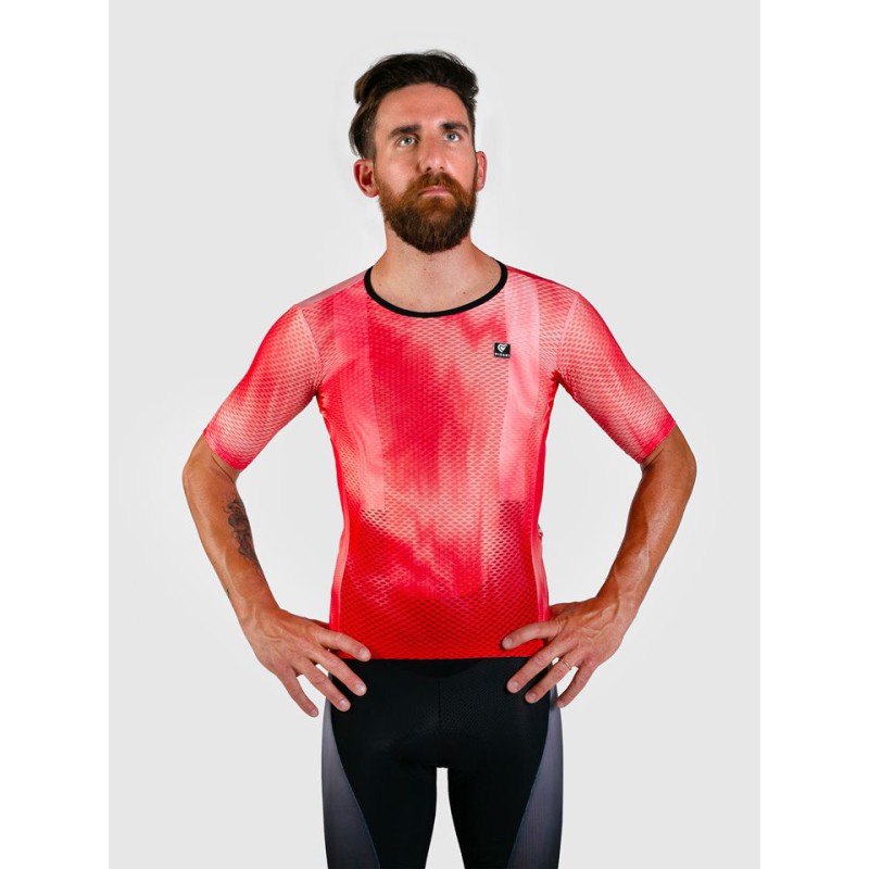 Pissei Maglia Manica Corta Vortice Rosso