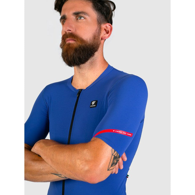 Pissei Maglia Prima Pelle Blu Indigo