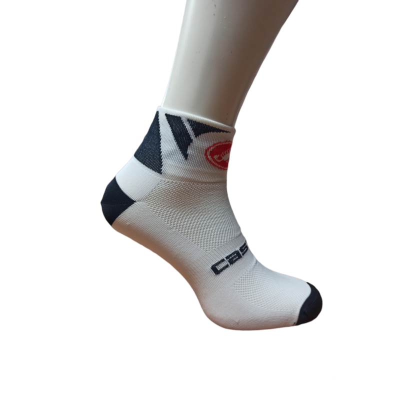 Castelli Calzini Estivi  Griffa 6 cm Sock Bianco/Nero
