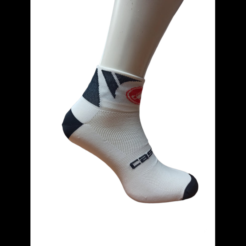 Castelli Calzini Estivi  Griffa 6 cm Sock Bianco/Nero