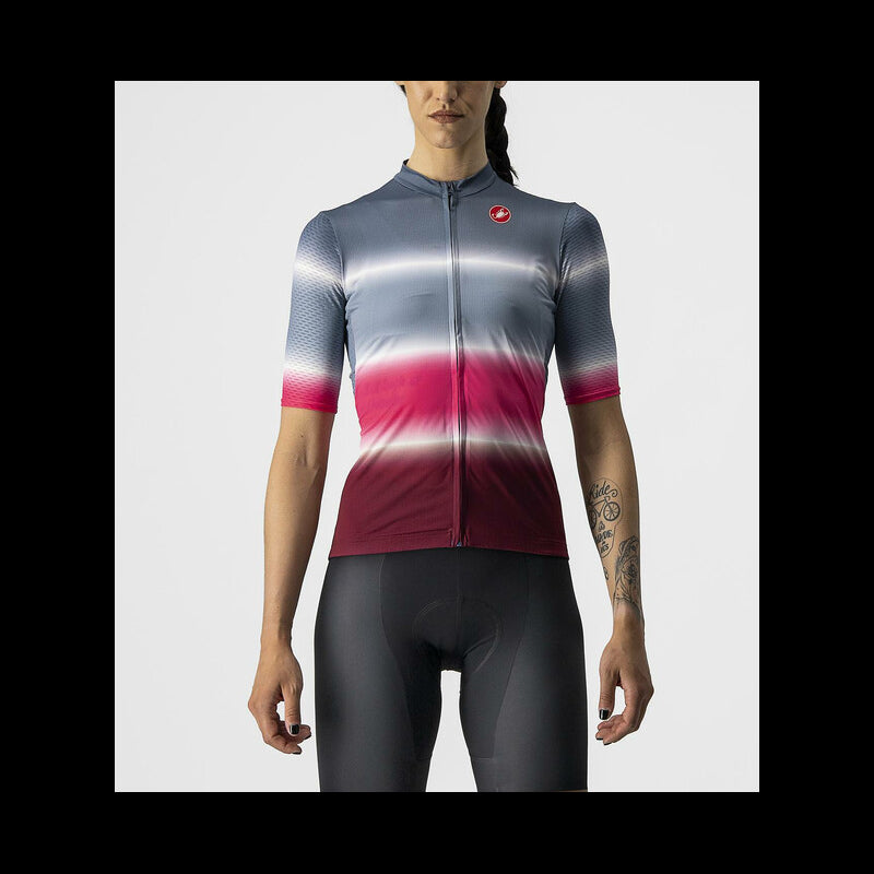 Castelli Maglia Donna Dolce Light Steel Blue/Bordeaux