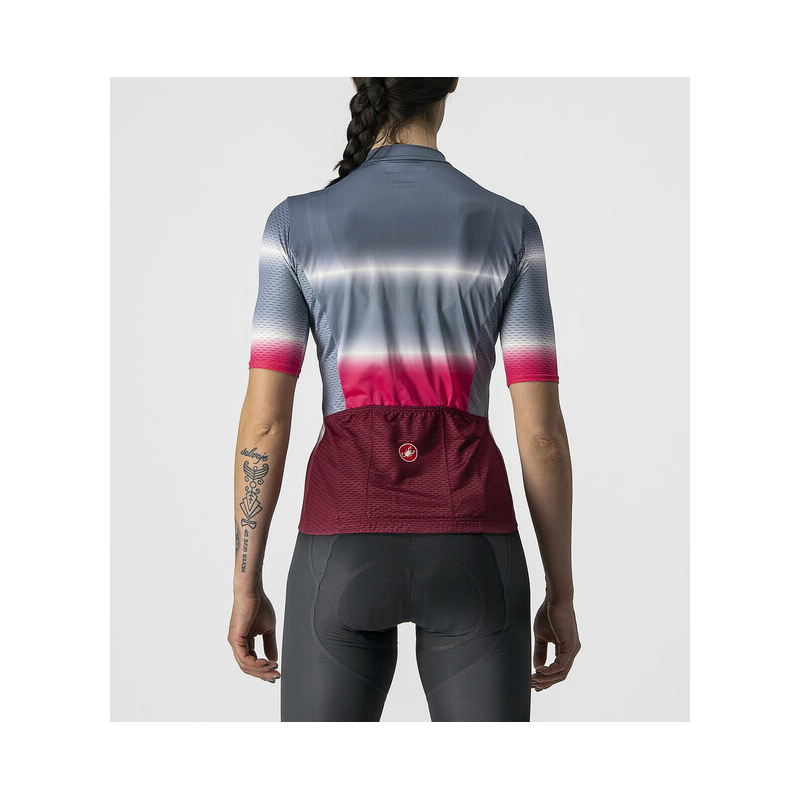 Castelli Maglia Donna Dolce Light Steel Blue/Bordeaux