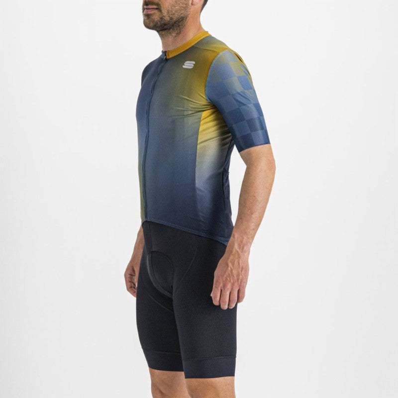 Sportful Maglia Rocket Galaxy Blue Sea Golden