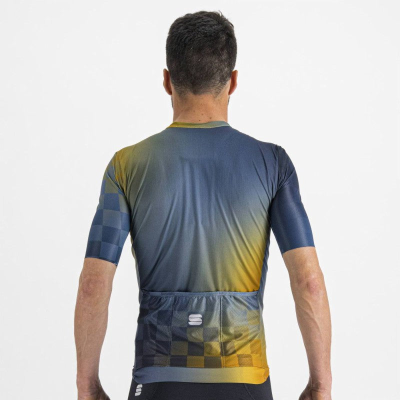 Sportful Maglia Rocket Galaxy Blue Sea Golden