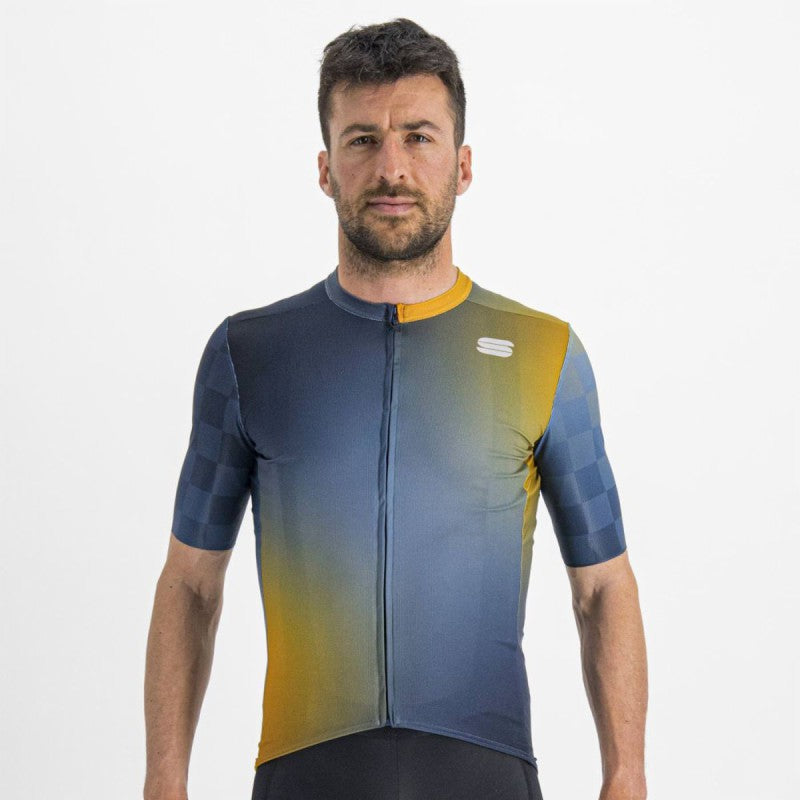 Sportful Maglia Rocket Galaxy Blue Sea Golden