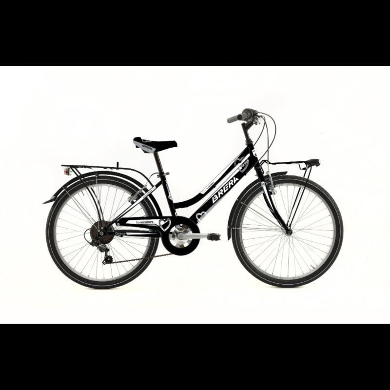 Brera City Bike Grace 7 Vel 24" Nero/Bianco