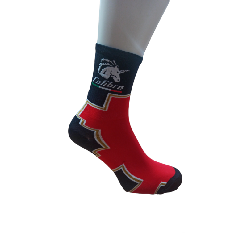 Kit 3 Paia Calibre Calze Team Bmc Rosso/Nero 13cm