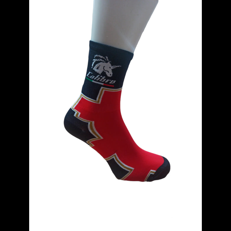 Kit 3 Paia Calibre Calze Team Bmc Rosso/Nero 13cm