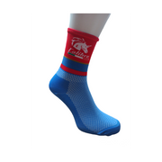 Kit 3 Paia Calibre Calze Team Bahrain Rosso/Azzurro 13cm