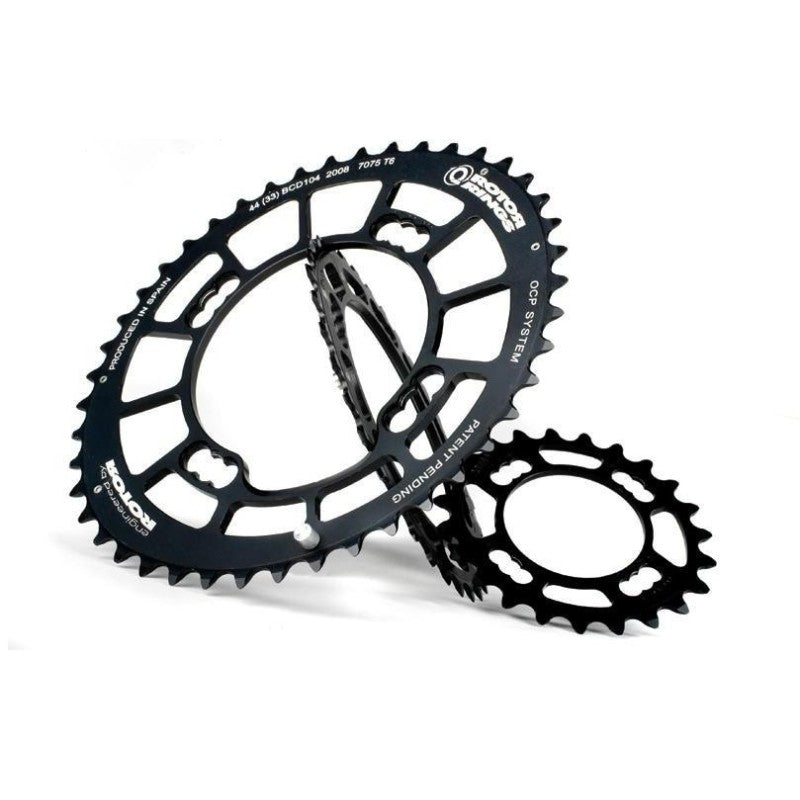 Rotor Corona Ovale BCD104*4 34d Nero Single Speed