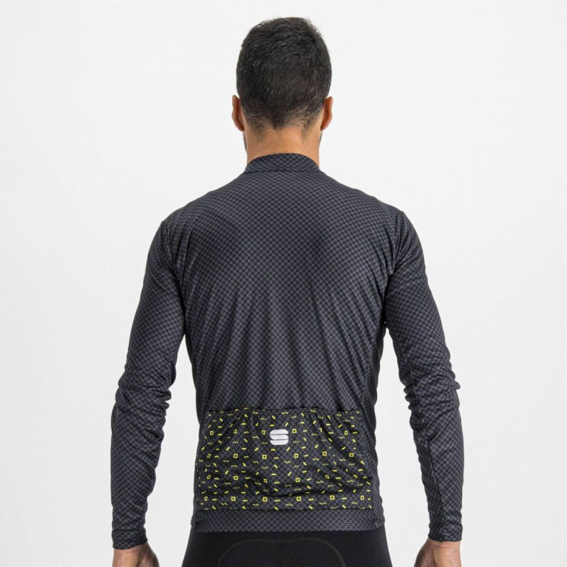 Sportful Maglia Checkmate Thermal Black Galaxy Blue