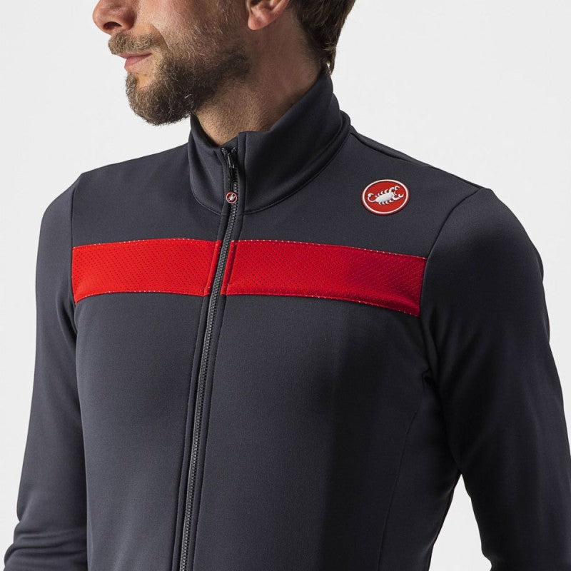 Castelli Maglia Puro 3 Dark Grey/Red Reflex