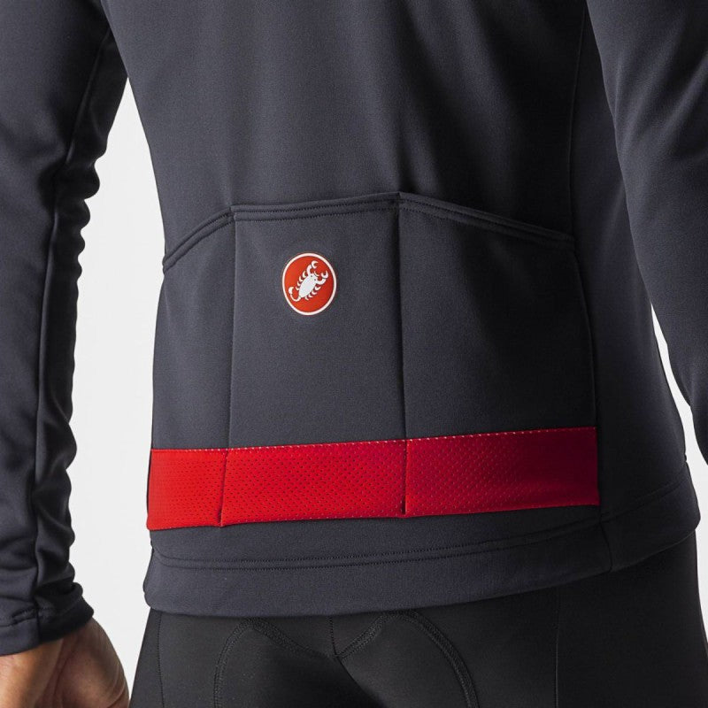 Castelli Maglia Puro 3 Dark Grey/Red Reflex