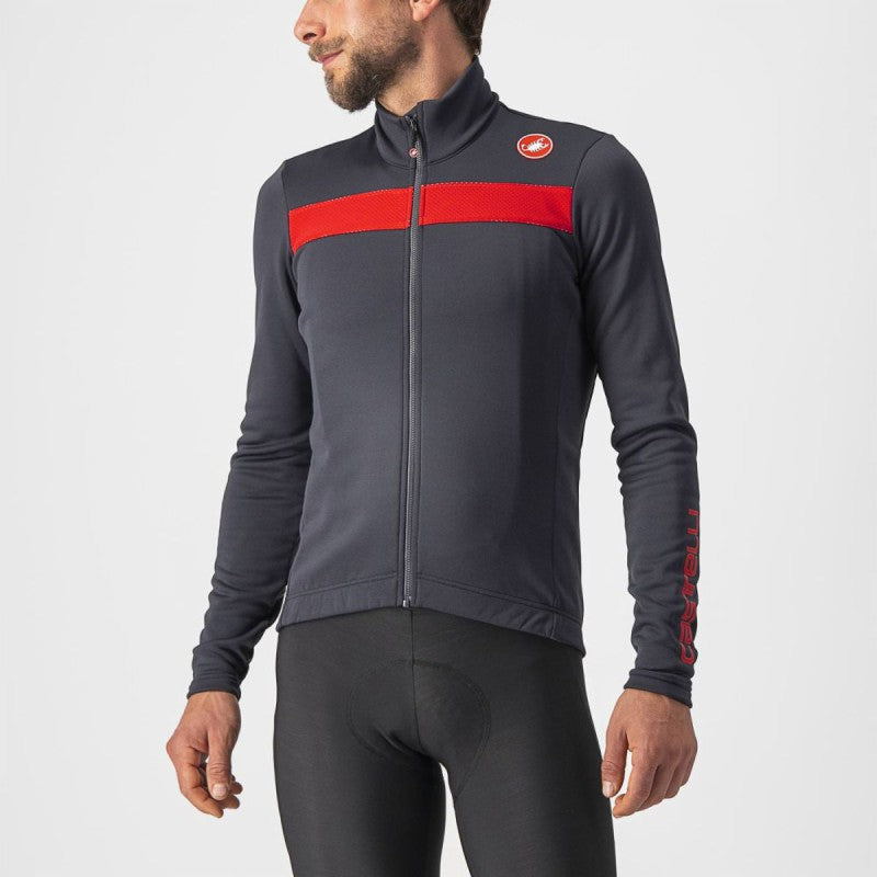 Castelli Maglia Puro 3 Dark Grey/Red Reflex