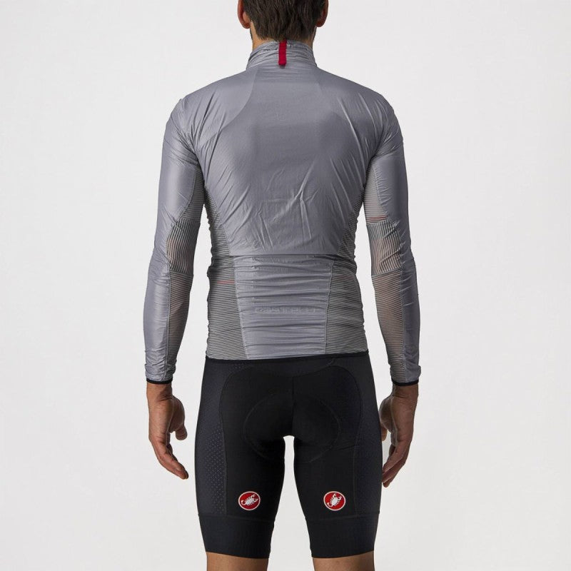 Castelli Mantellina Aria Shell Jacket Silver Gray