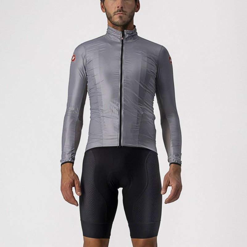 Castelli Mantellina Aria Shell Jacket Silver Gray