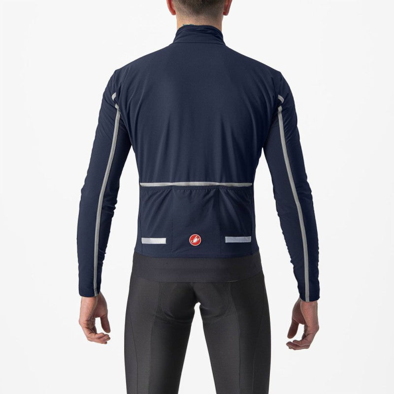 Castelli Giubbino Flight Air Savile Blue/Silver Gray-Stell