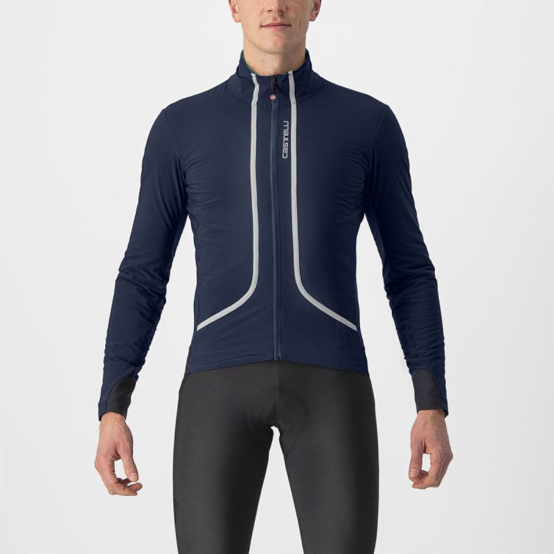 Castelli Giubbino Flight Air Savile Blue/Silver Gray-Stell
