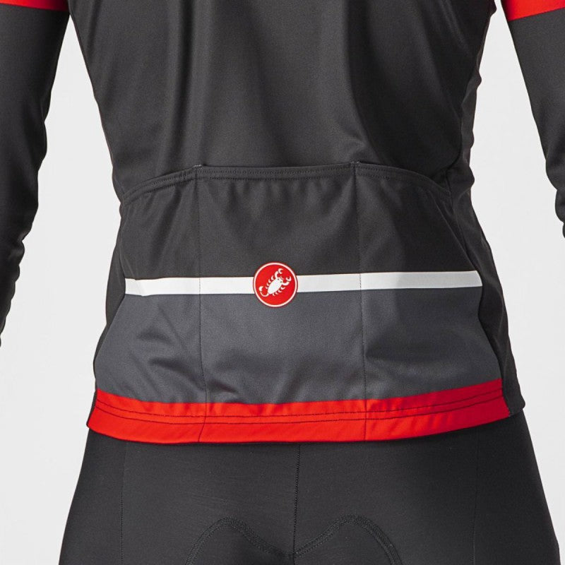 Castelli Maglia Invernale Passista Black/Dark Gray/Red
