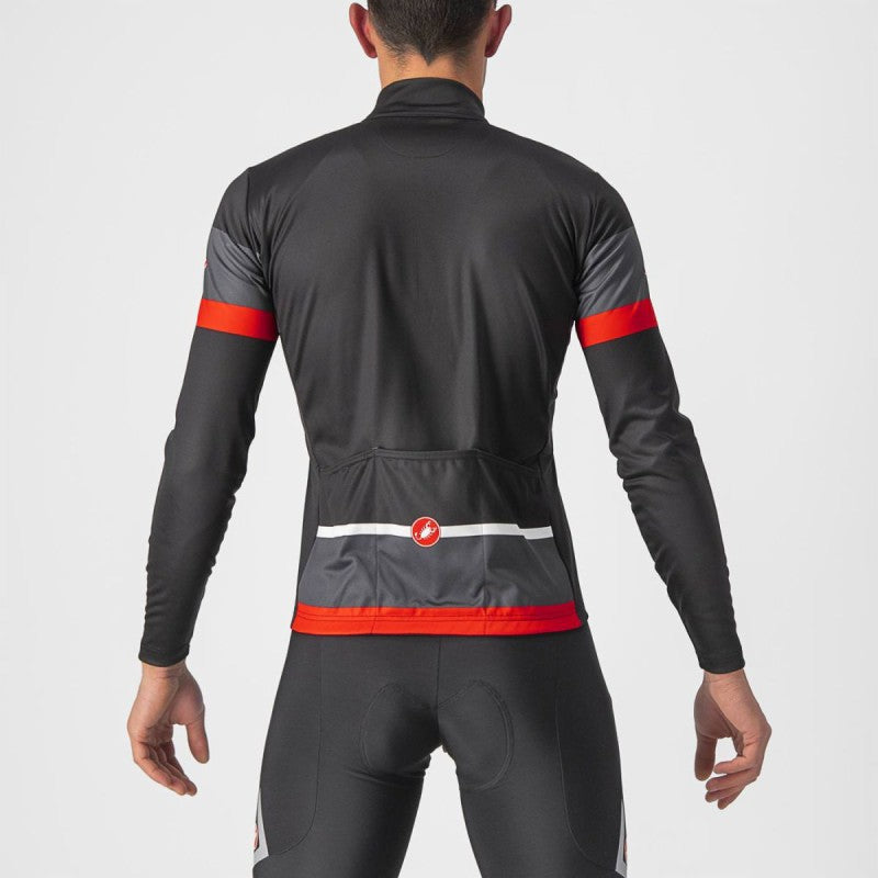 Castelli Maglia Invernale Passista Black/Dark Gray/Red