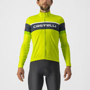 Castelli Maglia Invernale Passista Electric Lime/Savile Blue-Gree