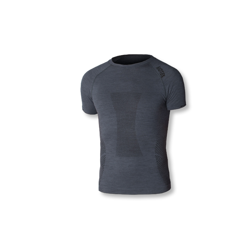 Biotex Intimo Manica Corta Calore Merino Grigio