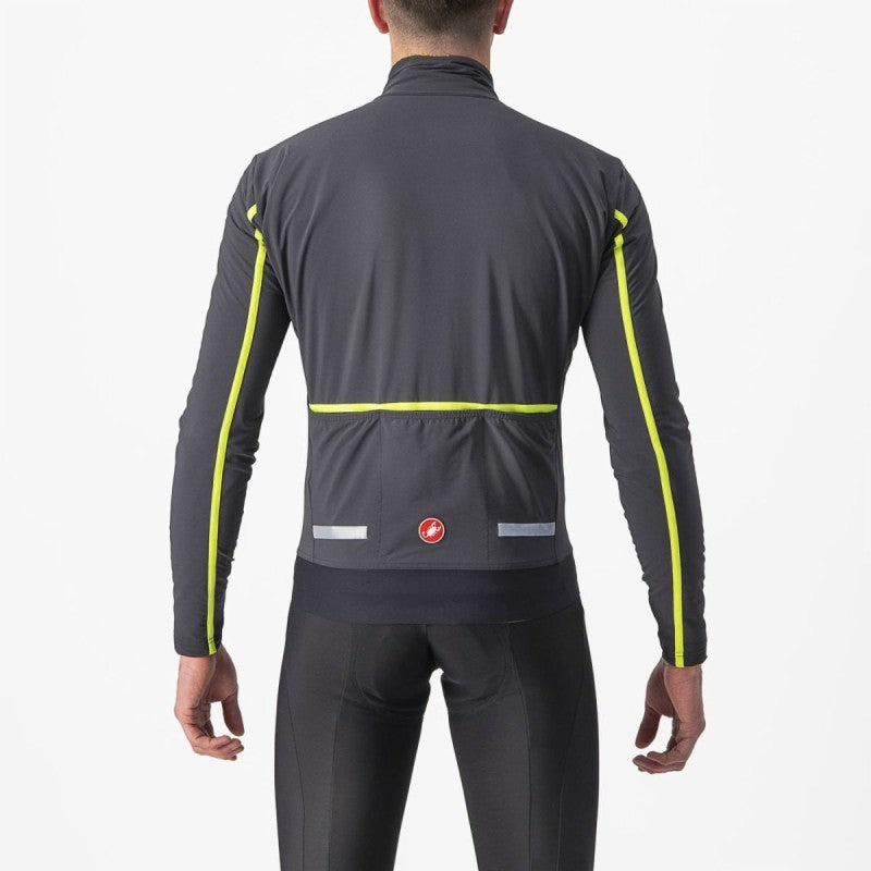 Castelli Giubbino Flight Air Dark Gray/Electric Lime
