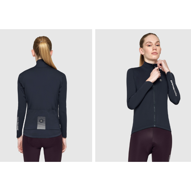 Pissei Giubbino Donna Prima Pelle Blu/Nero