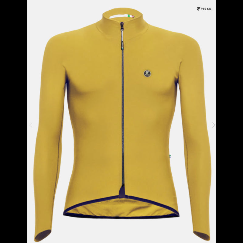 Pissei Maglia Manica Lunga Prima Pelle Giallo Oro