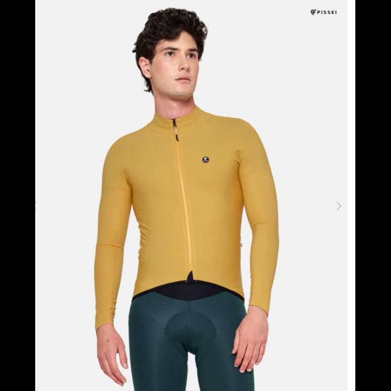 Pissei Maglia Manica Lunga Prima Pelle Giallo Oro