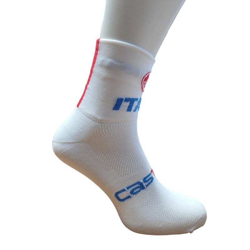Castelli Calzini Estivi  9cm Italia Bianco