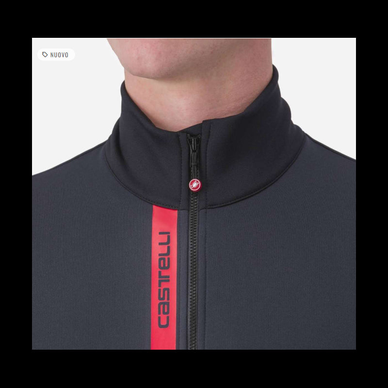 Castelli Maglia Invernale Entrata Thermal Nero/Rosso