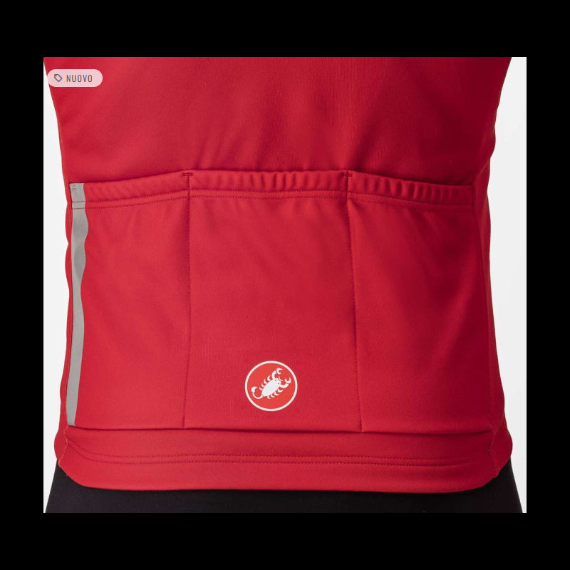 Castelli Maglia Invernale Entrata Thermal Rosso/Grigio