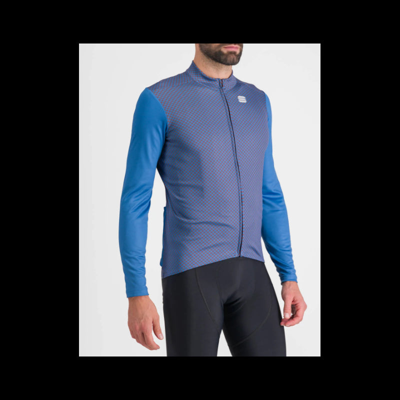 Sportful Maglia Invernale Checkmate Thermal Blu Denim