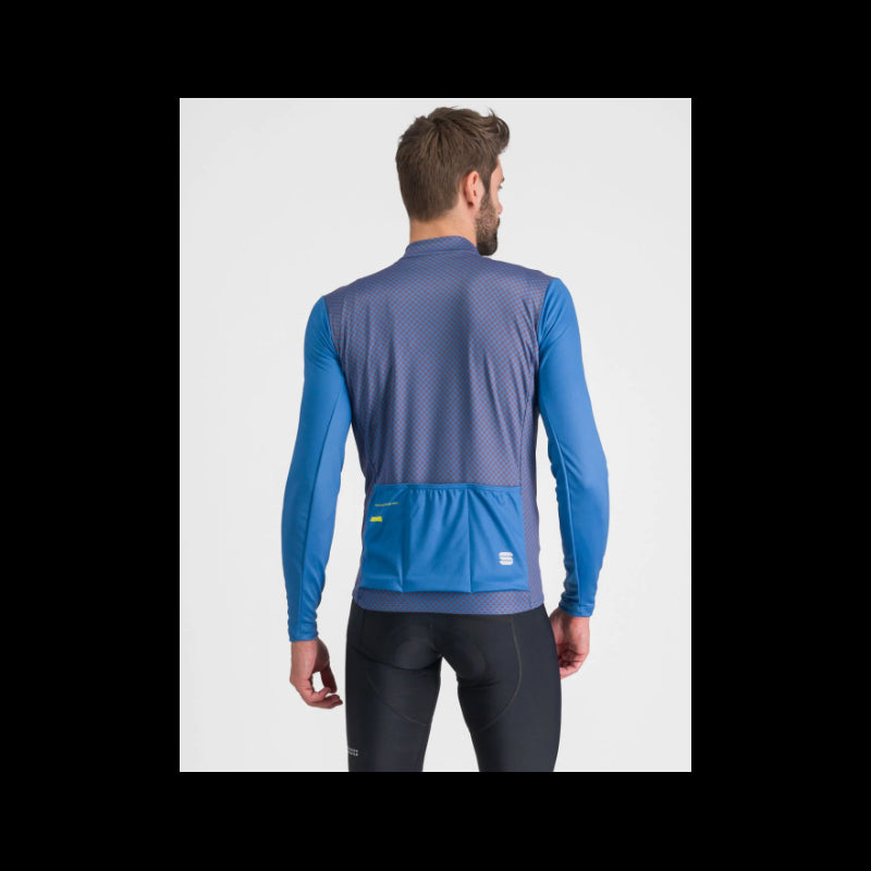 Sportful Maglia Invernale Checkmate Thermal Blu Denim