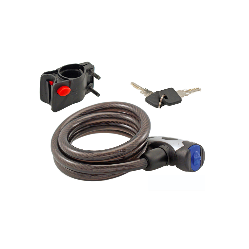 Wag Lucchetto Cavo Spirale 12x1200mm Nero