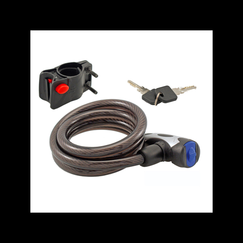 Wag Lucchetto Cavo Spirale 12x1500mm Nero