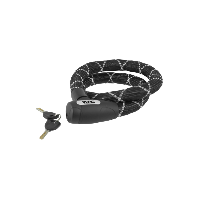 Wag Lucchetto Cavo Rinforzato Pitone Ø18 Black/Silver