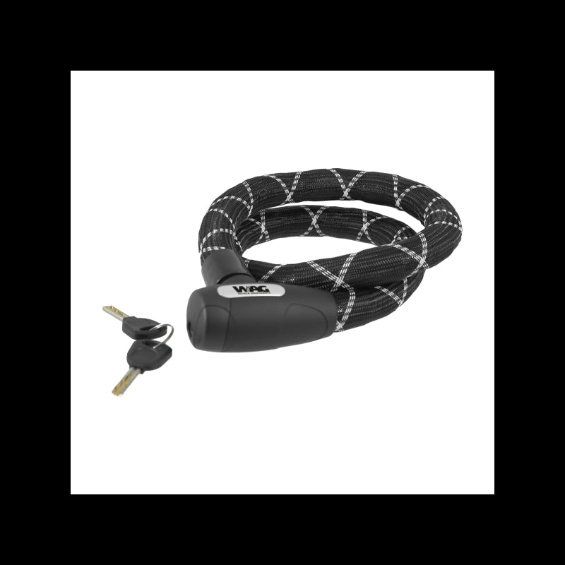 Wag Lucchetto Cavo Rinforzato Pitone Ø18 Black/Silver
