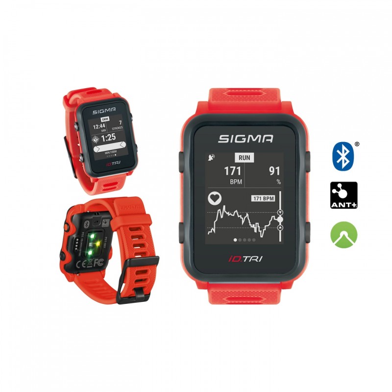 Sigma Orologio Sport ID Tri Rosso Neon