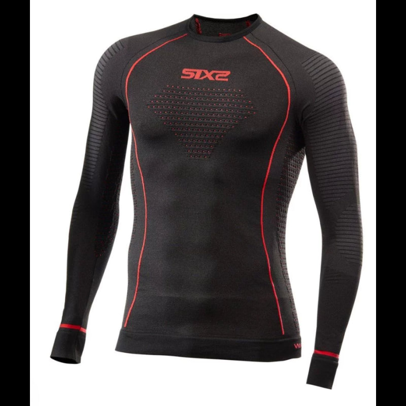 Sixs Intimo Maglia Manica Lunga Blazefit Nero/Rosso