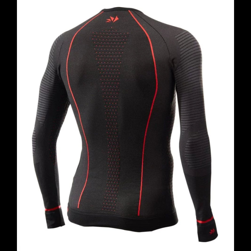 Sixs Intimo Maglia Manica Lunga Blazefit Nero/Rosso