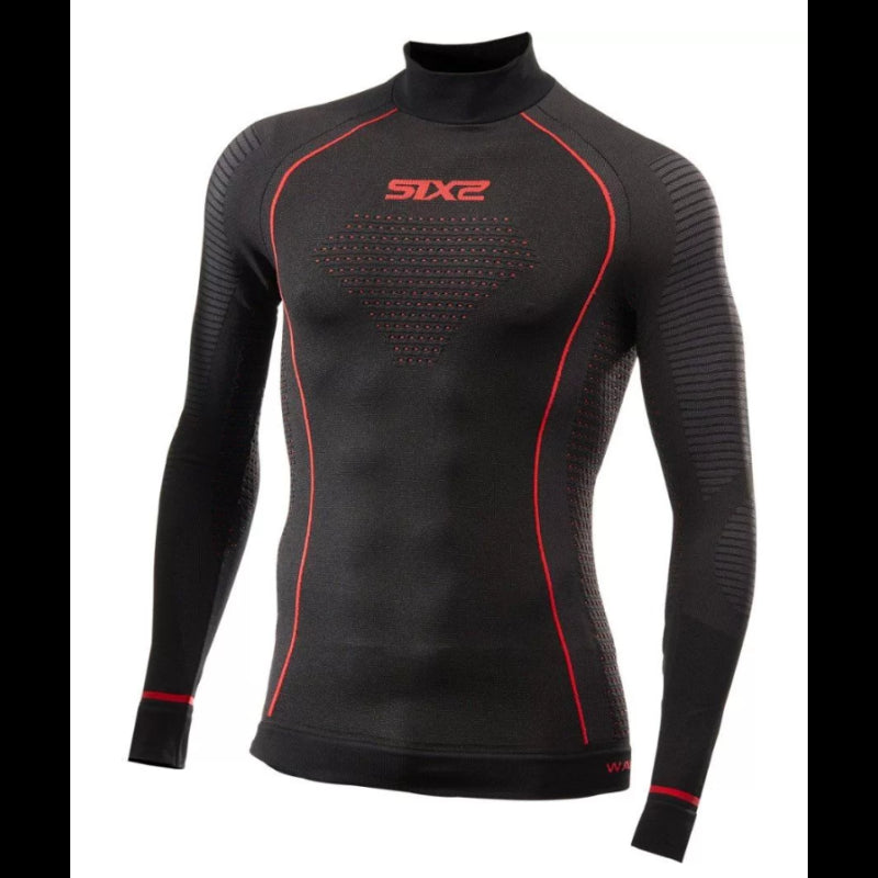 Sixs Intimo Lupetto Manica Lunga Blazefit Nero/Rosso