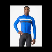 Castelli Maglia Invernale Lineare Azzurro Italia/Blu/Bianco