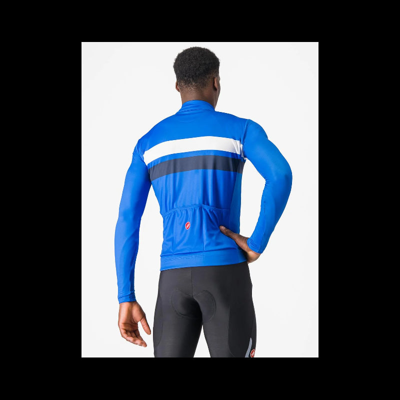 Castelli Maglia Invernale Lineare Azzurro Italia/Blu/Bianco