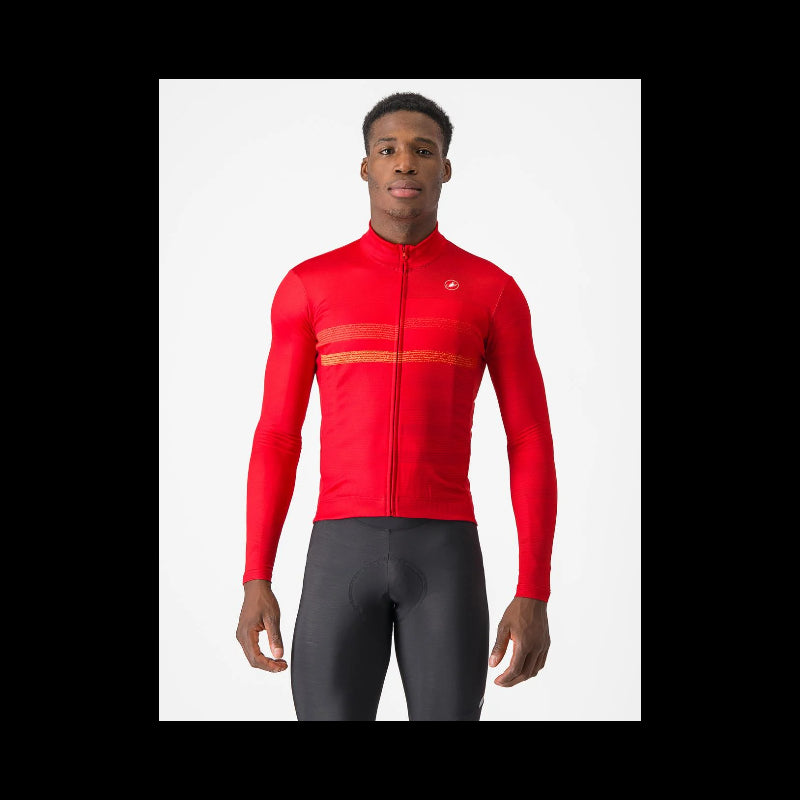 Castelli Maglia Invernale Collapse Rosso/Arancio