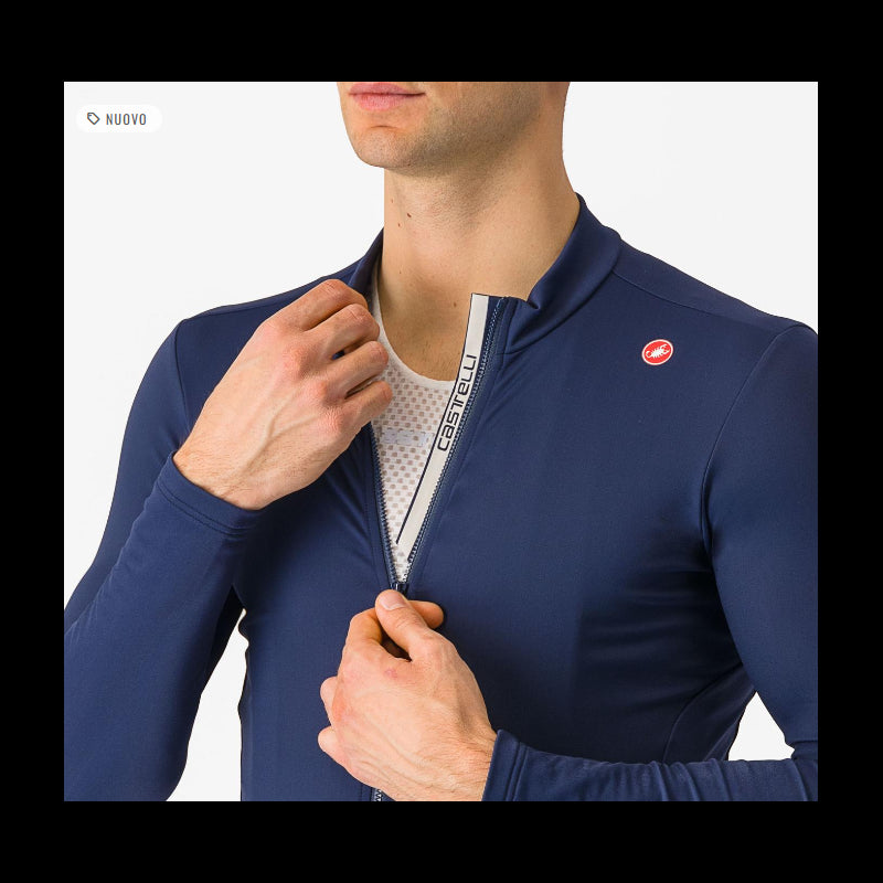 Castelli Maglia Invernale Espresso Thermal Belgian Blu