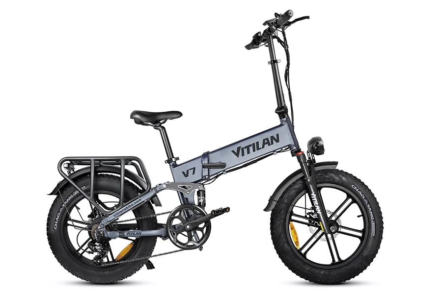 Vitilan Bici Elettrica Fat Bike V7 Full Sospension 250/750W